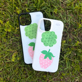 BIG PINK STRAWBERRY case (glass bumper)