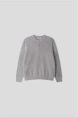 Hazy Angora Henley Neck Knit (6 Colors)