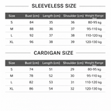 Line Charcoal Cardigan Two-piece Top