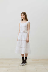 CUDDLY SLEEVELESS TOP / WHITE