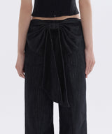 BACK NAVI RIBBON DENIM PANTS_TT6S405BK