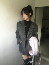 オーバーモヘアジャケット (2 oz. quilted)