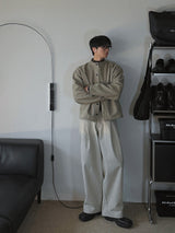 ASCLO Two Tuck Wide Cotton Pants (3color)