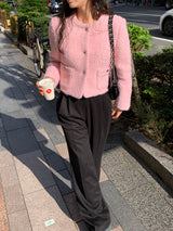 [MADE] [Wool Napping] Winter Warm ピンタックワイドスラックス