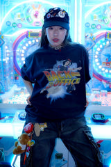 "BACK TO OFFICE" プリント S/S Tシャツ