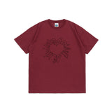 アウターハートTシャツ (BURGUNDY)