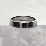 SS-4mm None logo simple ring_N silver