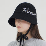 New Wave Varzar Punching Knit Bonnet Hat Black