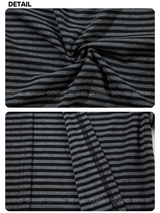 Stripe cardigan wrap banding casual pants
