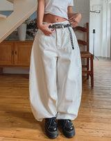 Clear Balloon Wide Cotton Pants