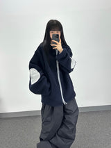 リバースエルボーフリースジップアップ