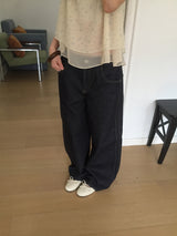 ソファステッチビジュデニムパンツ