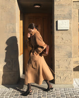 [BELLIDE MADE] Log, Handmade High-Neck Long Coat