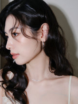 RV-DQ Hoop Oval Earrings_Silver