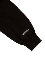 Oversized Fit Checkered Applique Hooded Zip-Up Black (FCF3ZP642M)