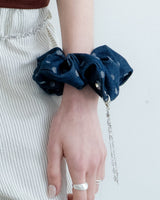 DENIM DOT SCRUNCHIE