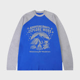 [UNISEX]EXPLORE ヴィンテージ ラグラン ロングスリーブ Tシャツ