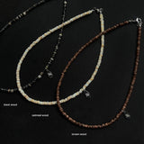 Cereal wood Necklace [black wood]