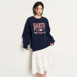 UNISEX EARTH グラフィックオーバースウェット[ネイビー]