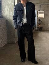 Clean crop tweed jacket(2color)