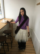 Winkle Three Quarter Sleeve Turtleneck T-shirt (2 Colors)