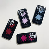 [MADE] black spark epoxy bumper case - hot pink