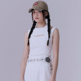 レイヤードジャージノースリーブ (WHITE)