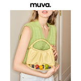 muva.リアルレザー クラウド ショルダーバッグ