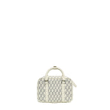 DVRK PRIVÉ MONOGRAM LEATHER TOP HANDLE BAG - CREAM