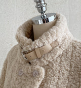 Betia High Neck Boucle Mustang Double Long Coat