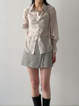 [Bustier SET] Artique Tencel Seethrough Blouse