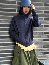 stripe zip up 