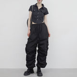 Pias denim cropped shirt