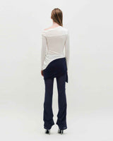 Sheer Layering Pants _ NAVY
