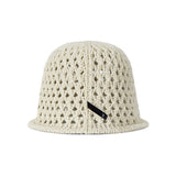 VZ Long Label Punching Knit Bucket Hat / Ivory