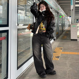 ベーシックデニムパンツ (dark black)