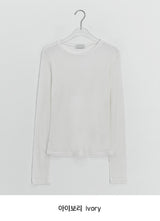 デカール テンセルウール ラウンドロングスリーブTシャツ