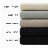 LMN Dot Raglan Button Collar Knitwear (5 colors)