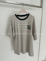 Lucky striped oversized fit short-sleeved T-shirt