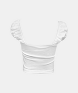 Donna Eyelet Shirring T-shirt