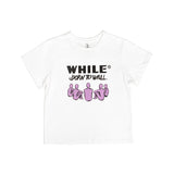 BORN TO WALL T-SHIRT FOR WOMEN - WHITE