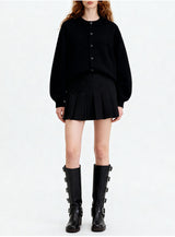 [Unisex] RÉSERVE BUTTON OVER FIT CARDIGAN [BLACK]