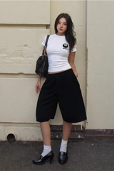 ストレッチコットンスリムショートスリーブTシャツ ホワイト