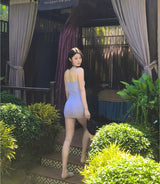 [ luavo ver.2 ] nouveau & lavender halter mini / long ops