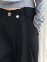 Stud belt wide trousers