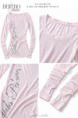 Trend lettering long-sleeve tee