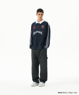 TRACK COLLAR SWEATSHIRT
