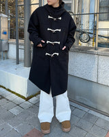 サンドウール ステディ ダッフルコート (Black)