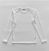 Muscle-fit ribbed knit neutral raglan detail