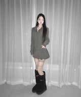 ribbon lace knee socks (2colors)